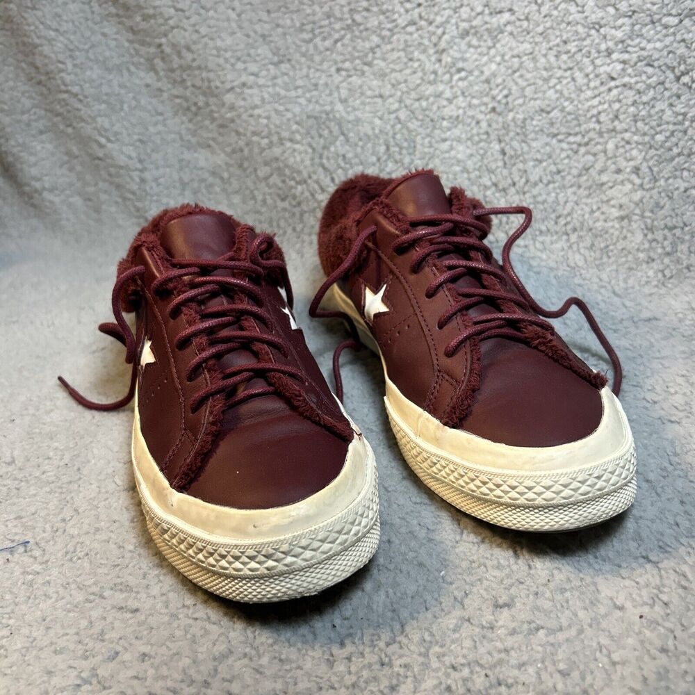 CONVERSE Unisex 1 Star Oxford Leather Fur Lined Sneakers, US W 7.5 M 5.5 - Picture 4 of 11